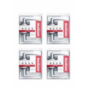 4- Kwikset Delta Entry Door Lever 405DL Lockset, Satin Chrome - Same Key NIB